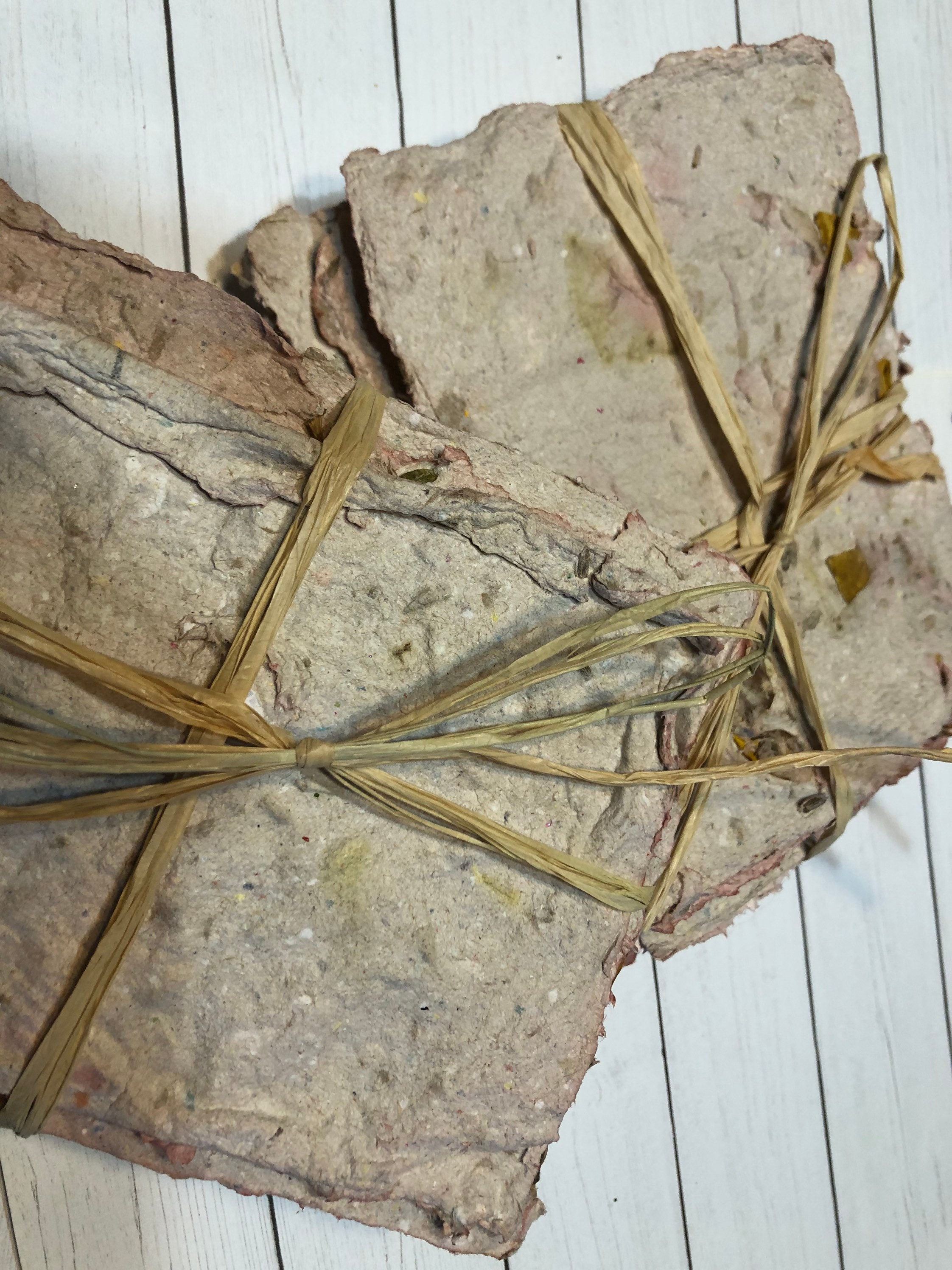 Handmade Recycled Paper with Dried Flowers Etsy