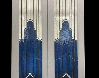 Bespoke Art Deco Stained Glass Doors Made To Measure French Double Or Single Set