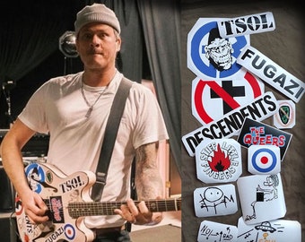 Adesivi per chitarra Tom DeLonge Decalcomania in vinile Fender R&D Starcasters Blink-182