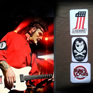 Jim Root guitar stickers Fender Jazzmaster vinyl decal Livewire Lou Brutus