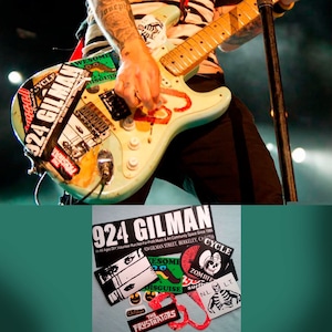 BJ 2013 guitar stickers punk guitar stickers vinyl decal. Set 13