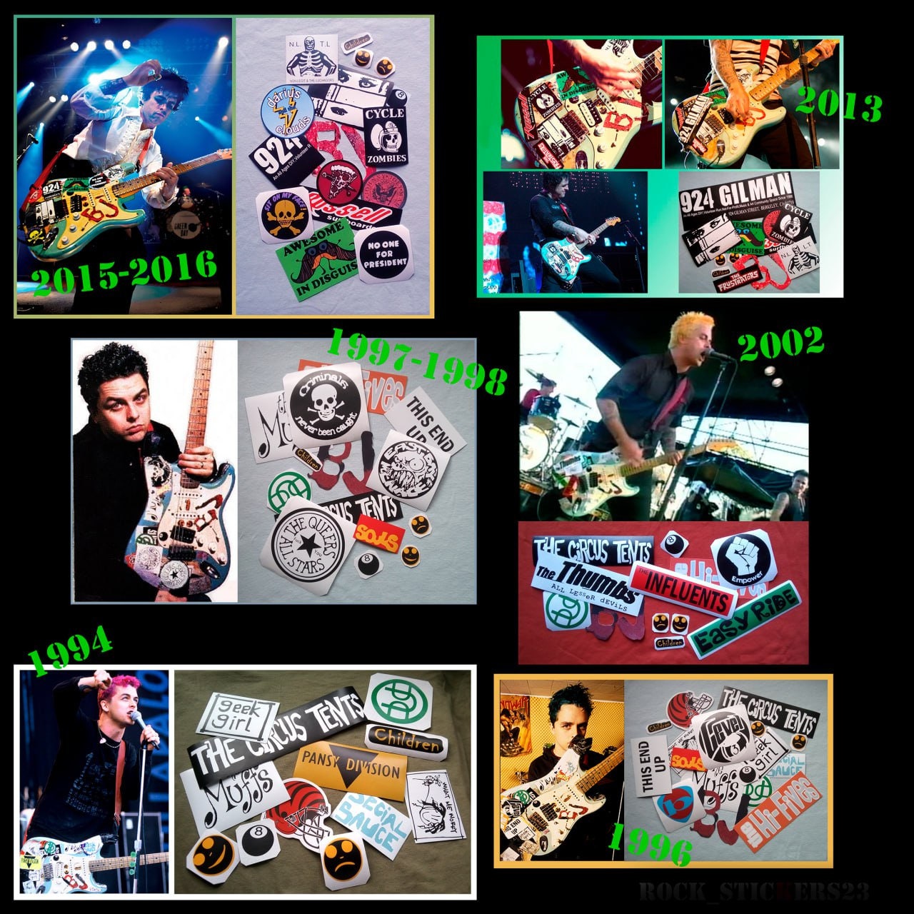 Choose Any 10 BJ Guitar Stickers All Versions - Etsy