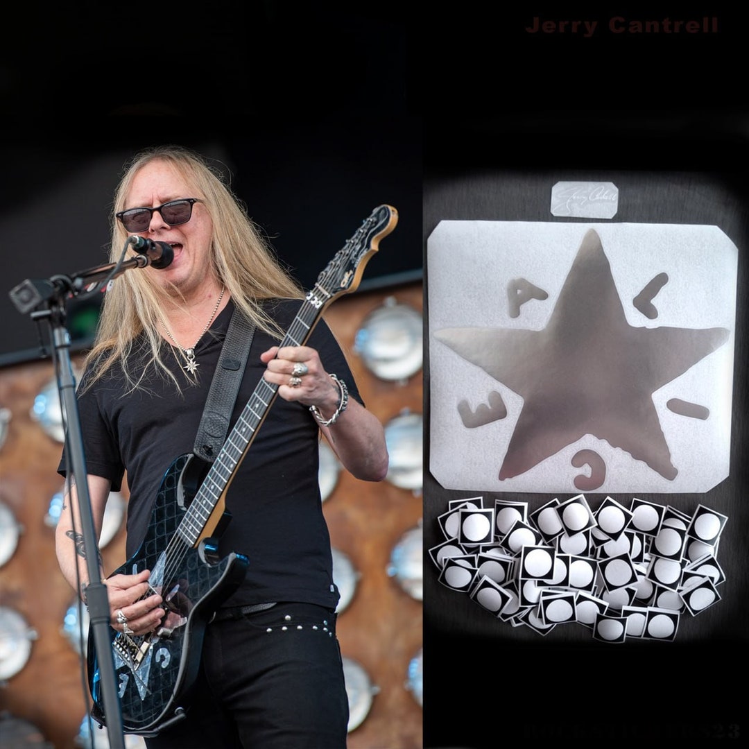 Silver Star ALICE Jerry Cantrell Guitar Stickers GL Rampage