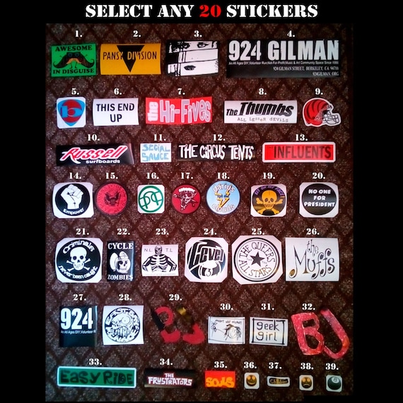 Choose Any 20 BJ Guitar Stickers All Versions - Etsy