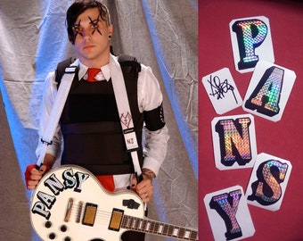 PANSY guitar stickers Frank Iero Gibson My Chemical Romance + autograph