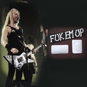 Fuk em up guitar stickers James Hetfield ESP MX220