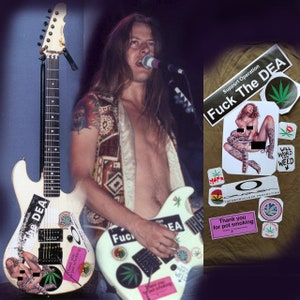 Jerry Cantrell guitar stickers "Snake Woman" G&L Rampage decal Alice in Chains. Set 11
