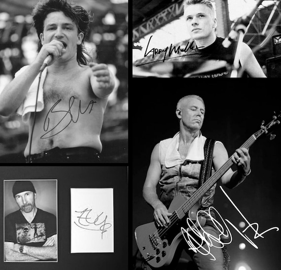 Bono,the Edge, Adam Clayton, Larry Mullen, Jr. U2 Autographs