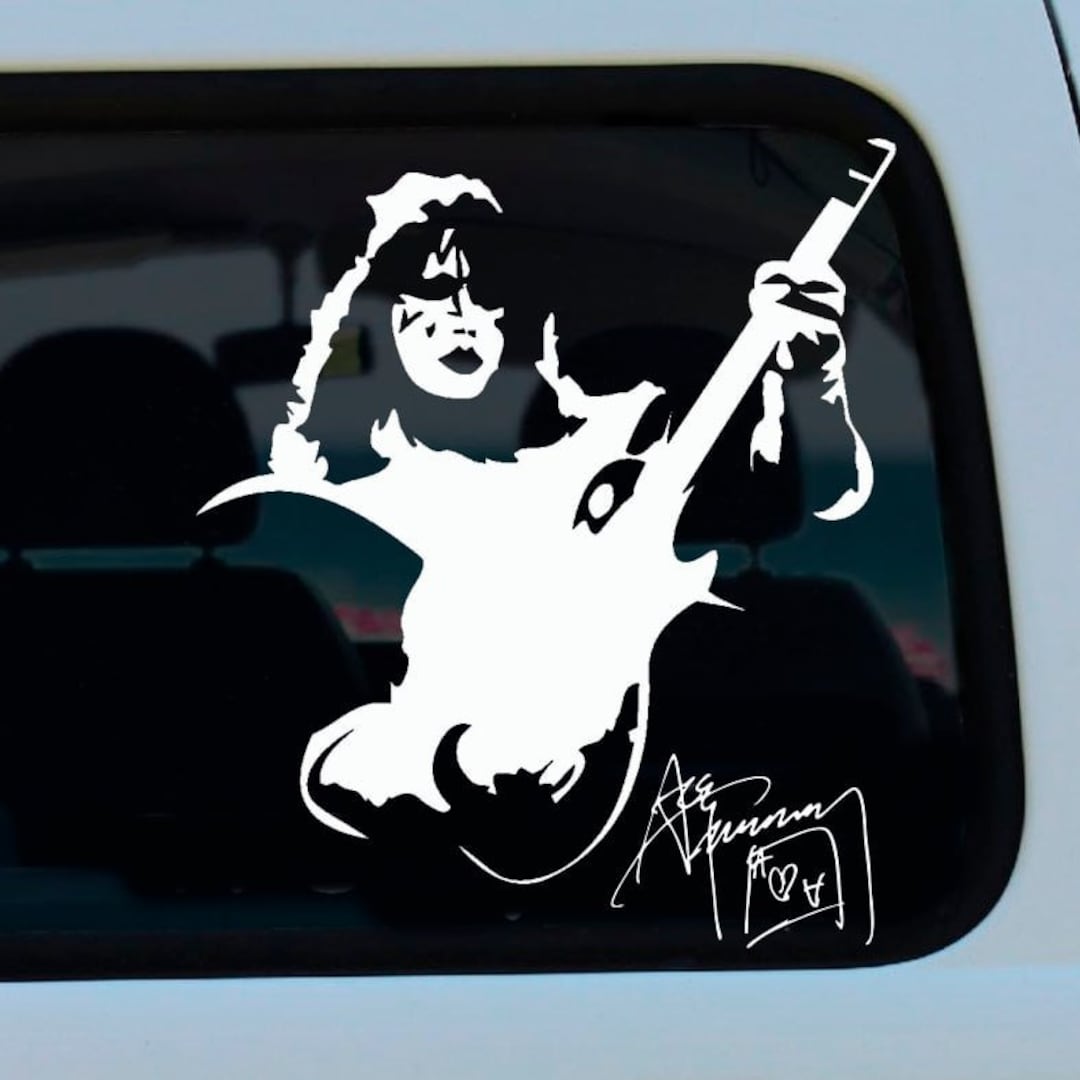 Ace Frehley Vinyl Stickers Guitar, Car, Laptop Portrait KISS