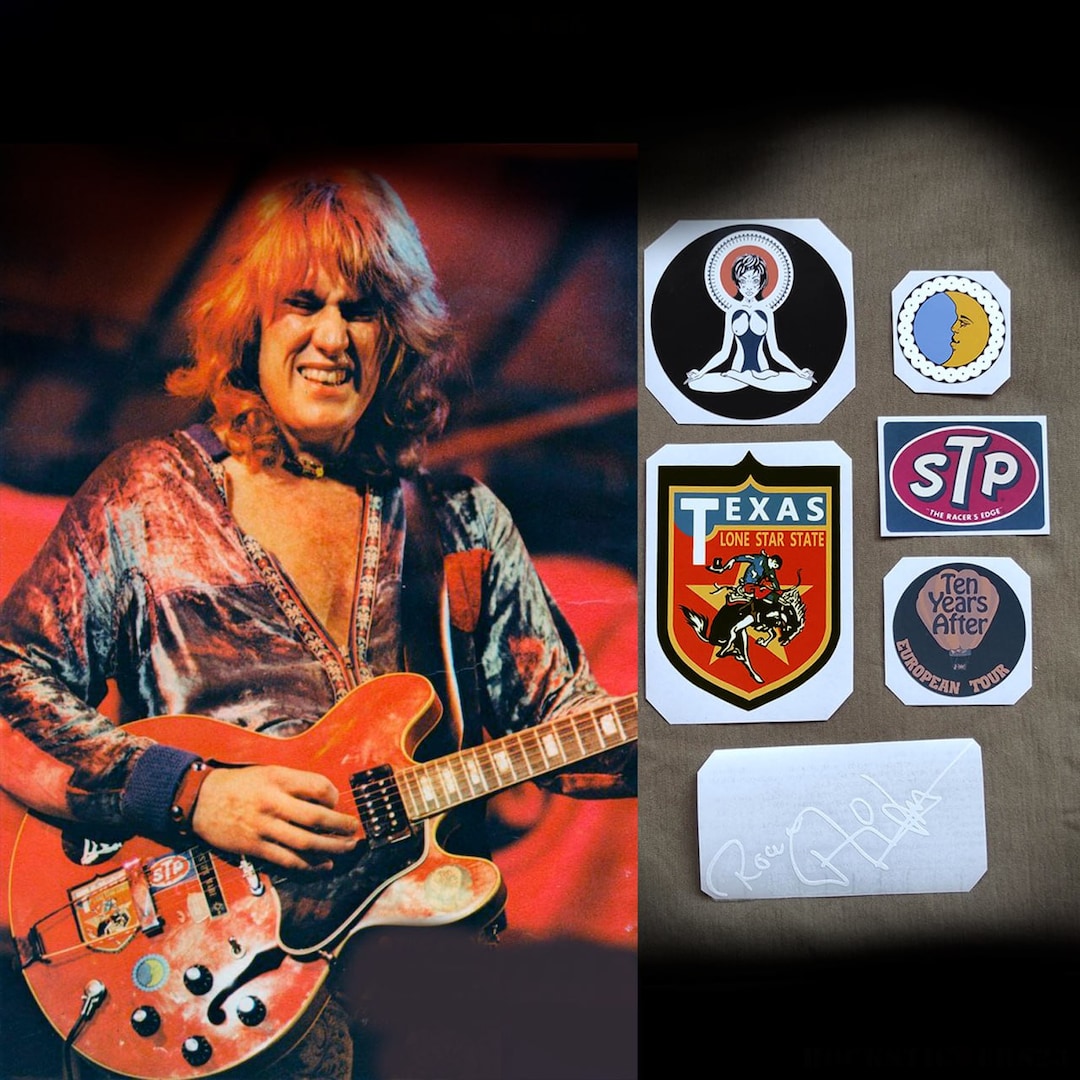 Old Stickers Alvin Lee Guitar Gibson Big Red ES335 Decal Ten