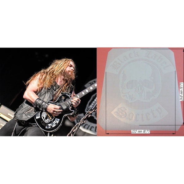 Zakk Wylde guitar stickers Black Label Society skull