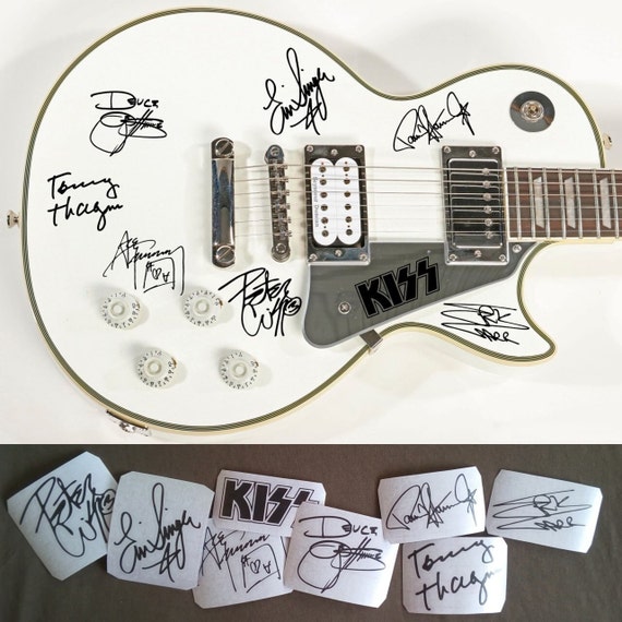 Kiss Autographs Stickers Eric Singer, Tommy Thayer, «ace