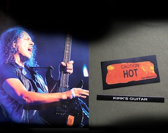 Kirk Hammett guitar stickers Caution HOT vinyl decal ESPKH-2