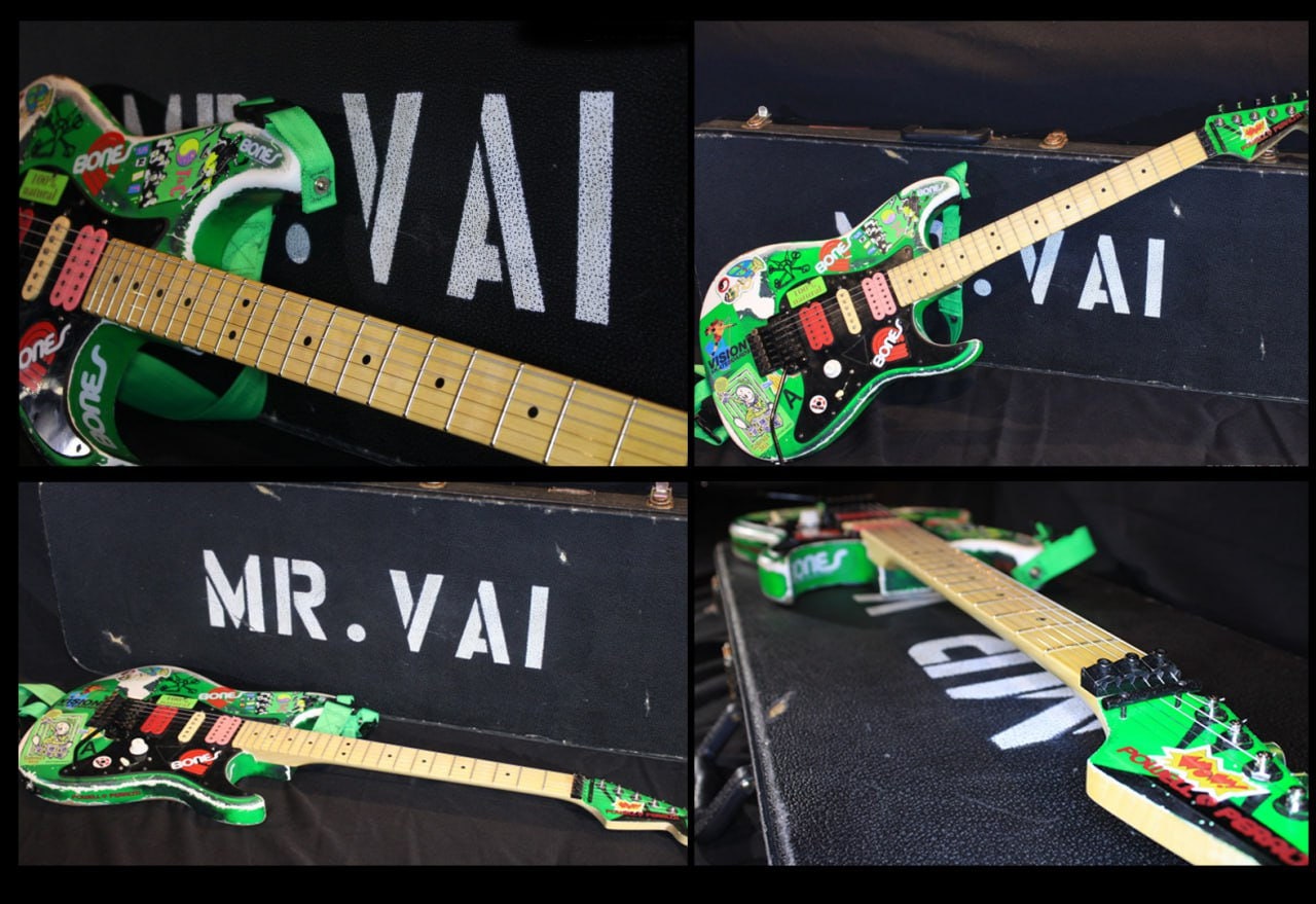 Charvel steve vai Green Meanie風MOD Charvel Pro Mod Steve Vai style Green Meanie - Green, White