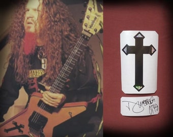 Southern Cross guitar stickers Dimebag Darrell Washburn D3 + autograph