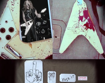 James Hetfield Electra Flying V 2236 guitar vinyl stickers set 4