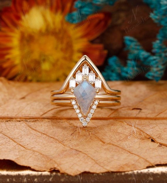 Gemstone wedding set deals