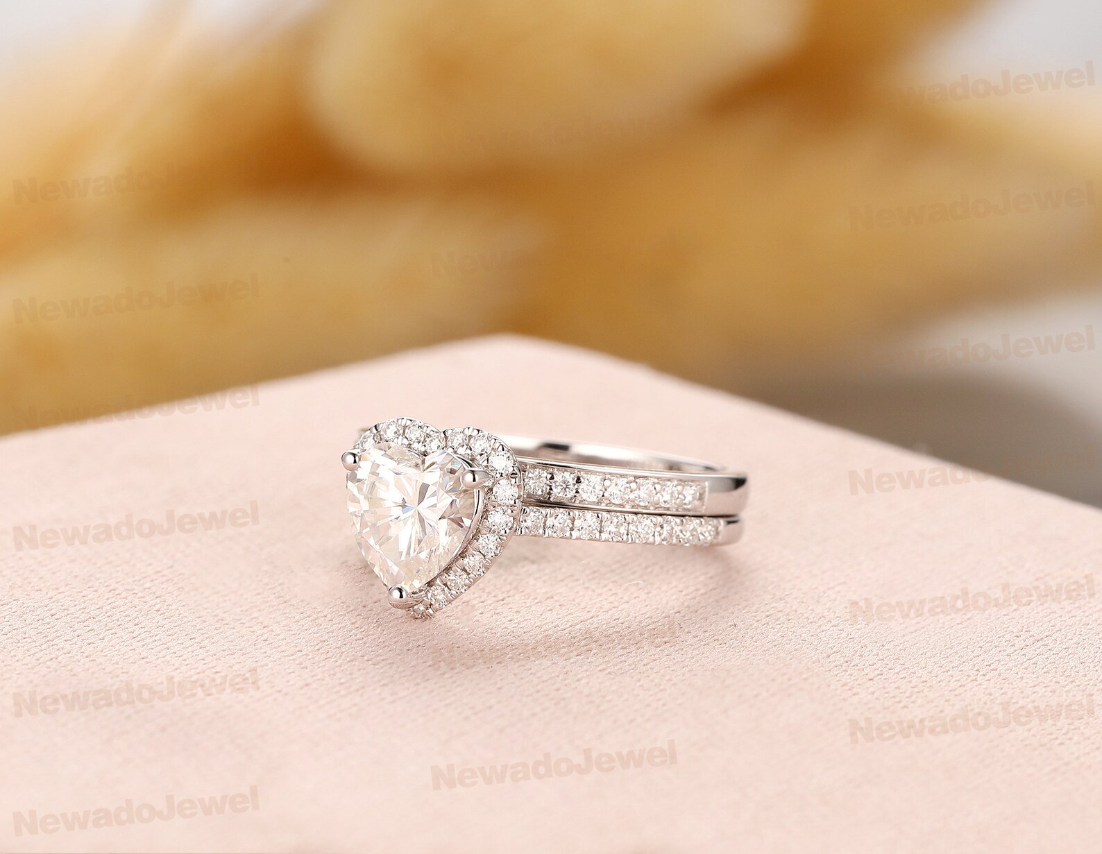 1.2 Carat Moissanite Heart Ring main image 0