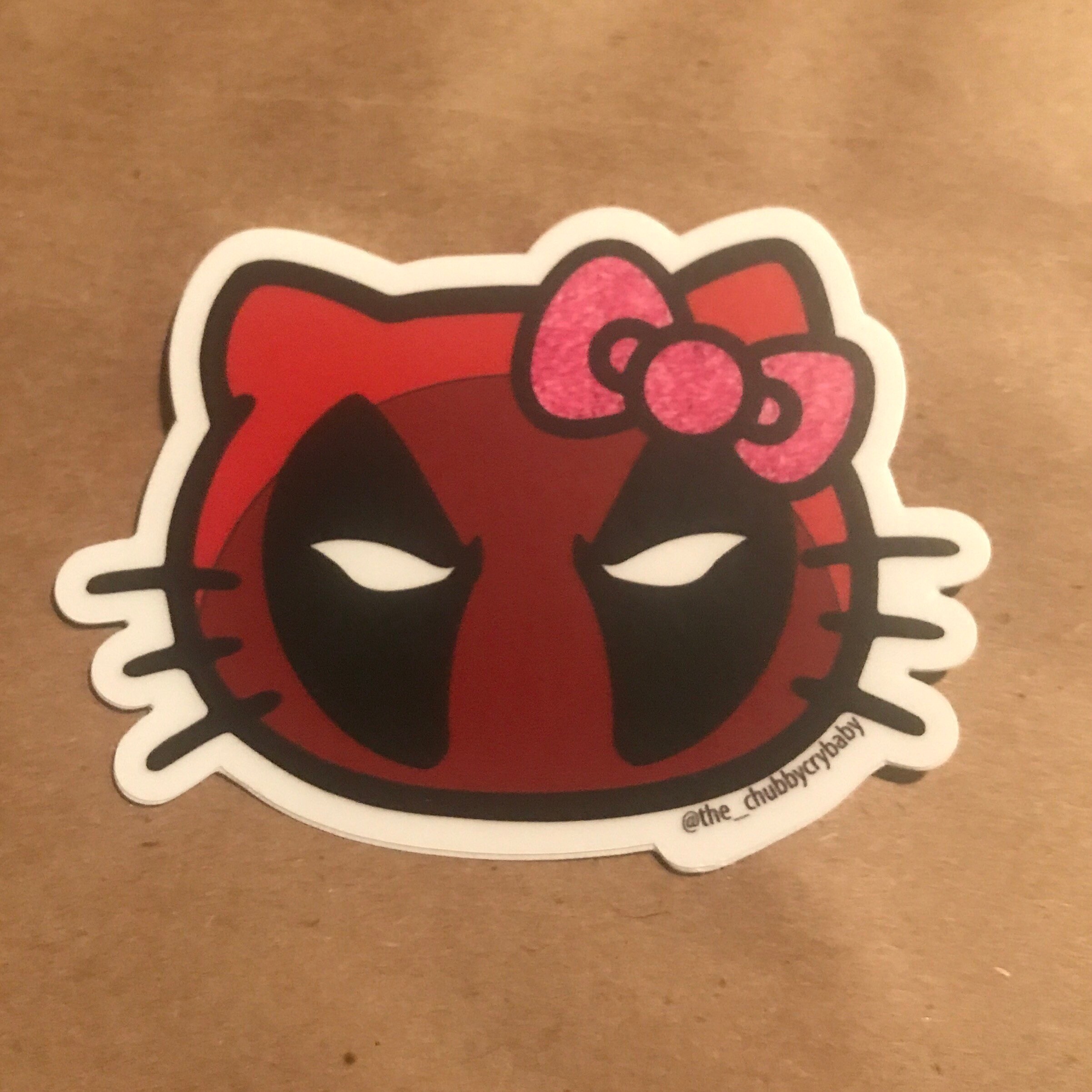 Hello Deadpool Kitty Vinyl Sticker Etsy