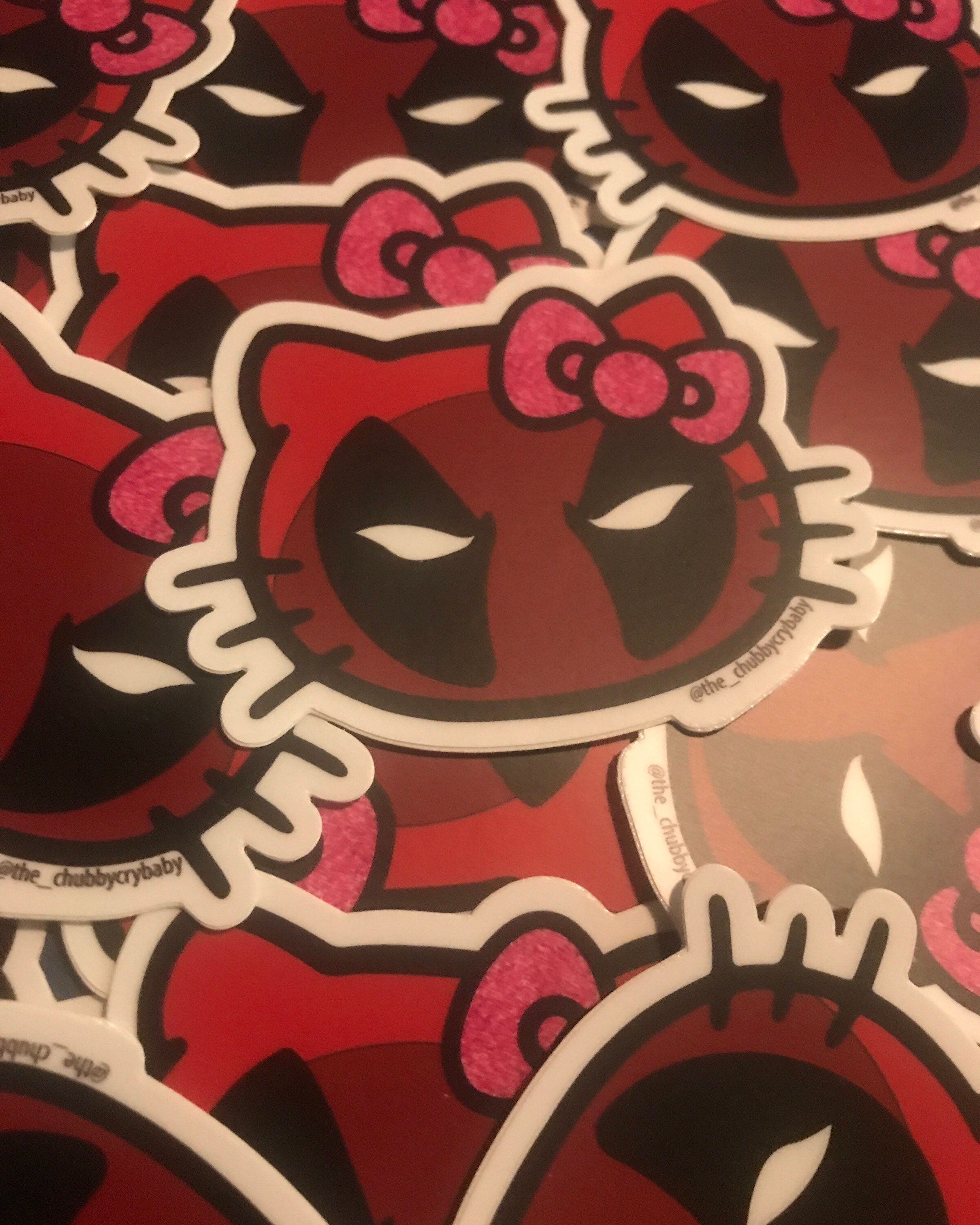 Hello Deadpool Kitty Vinyl Sticker Etsy