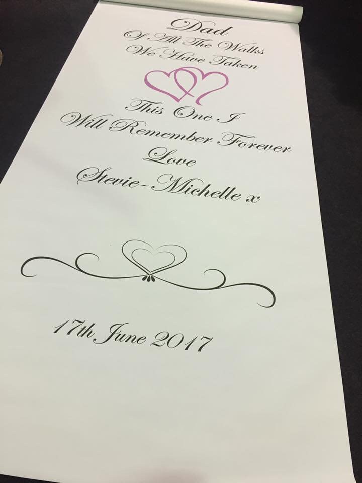 Personalised Wedding Aisle Runner Dad Of All The Walks We Etsy