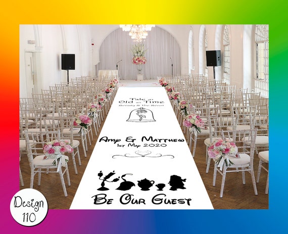 Church Wedding Carpet Decoration 15ft Personalised WEDDING AISLE RUNNER 30ft 