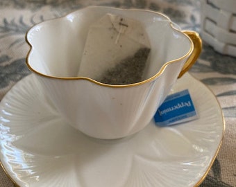 Shelly Fine Bone China Tea Cup and Saucer