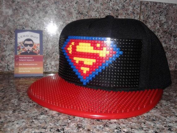 Adult Superman Snapback Hat Style DC Comics Justice League Movie Video Game Pixel Hat red Brim Etsy