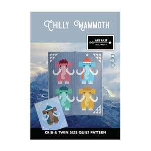 QUILT PATTERN - Chilly Mammoth Quilt Pattern by Art East Quilting Co. - Printed Booklet - Traditional Piecing