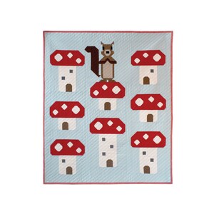 QUILT PATTERN - Mushroom King - A Squirrel & His Kingdom by Art East Quilting Co. - Digital Download - Traditional Piecing