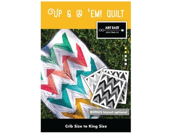 QUILT PATTERN - Up & @ 'em! by Art East Quilting Co. - Full Colour Booklet - Traditional Piecing