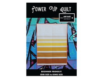 QUILT PATTERN - Power Up Quilt by Art East Quilting Co. - Full Colour Booklet - Traditional Piecing - Beginner Friendly