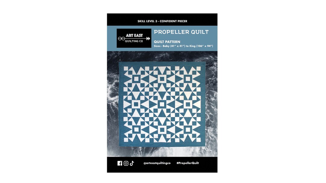 QUILT PATTERN Propeller Quilt Pattern by Art East Quilting Co. Printed Booklet Traditional