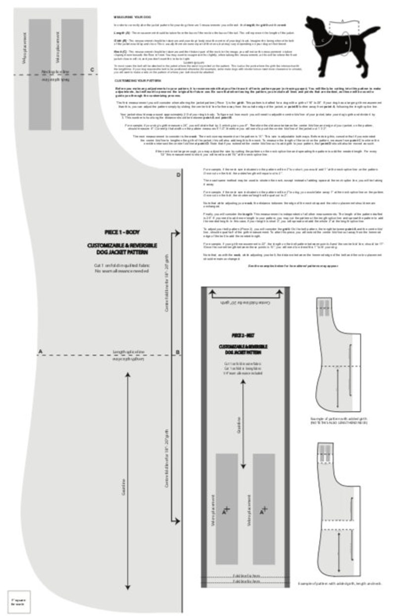 DOG JACKET PATTERN the Dandydoo Totally Reversible Totally Etsy Canada
