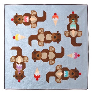 QUILT PATTERN - Cool Treats - an Otter Quilt Pattern by Art East Quilting Co. - Digital Download - Traditional Piecing