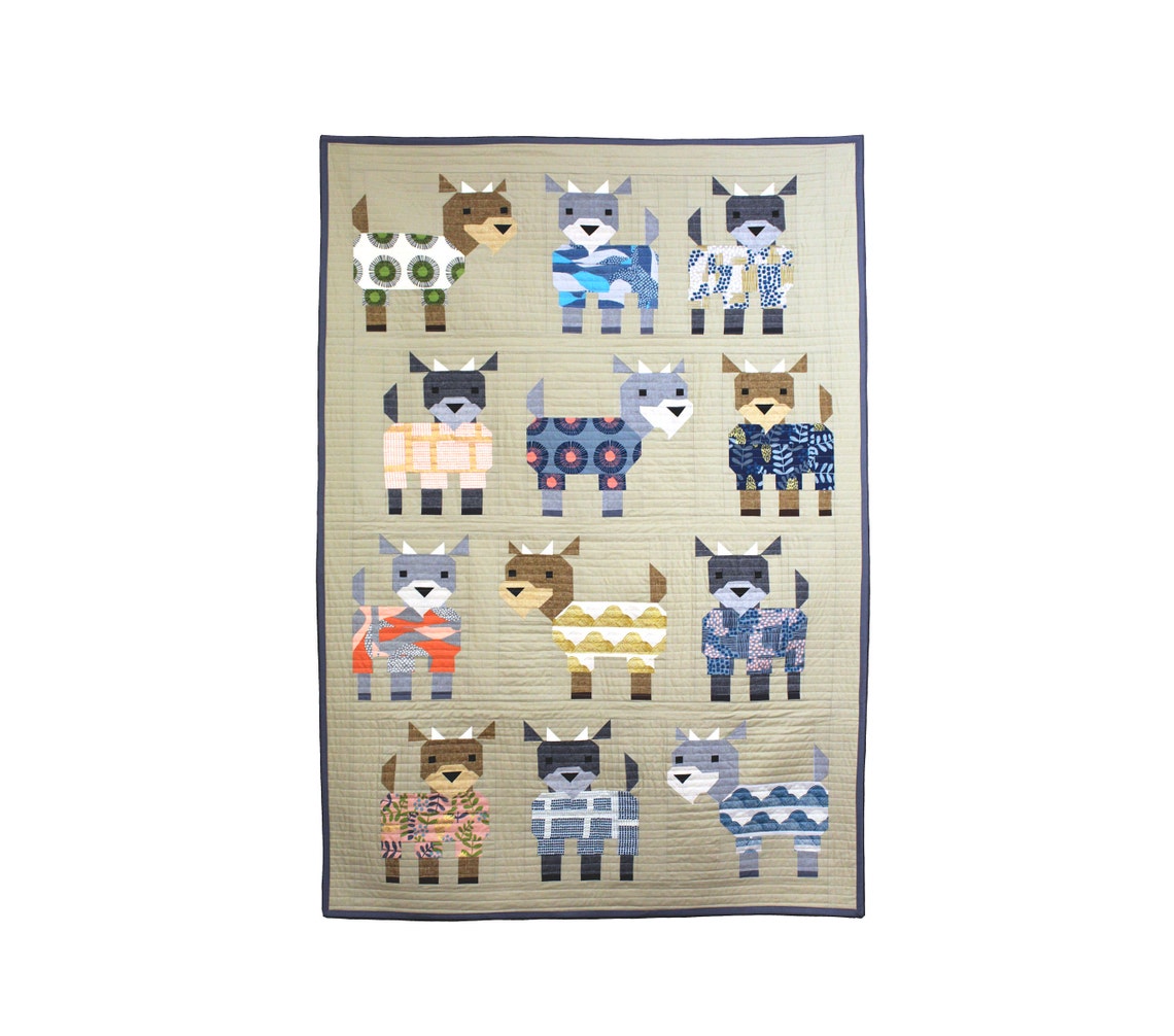 QUILT PATTERN Kidding Around Goats in Pajamas by Art East Etsy