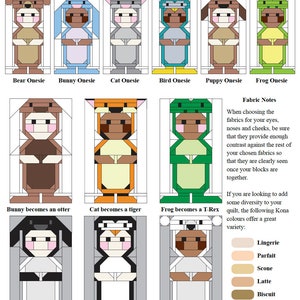 QUILT PATTERN Onesies Funsies by Art East Quilting Co. Digital Download Traditional Piecing image 4