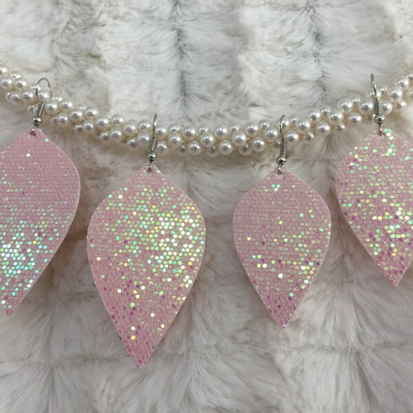 Iridescent Discoball Petal Earrings