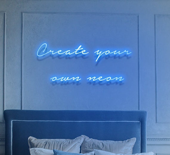 Create Your Own Led Neon Sign Word Sentence Logo Custom Neon Etsy