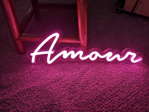 Amour Love Led Sign Neon Free Worldwide Shipping Etsy