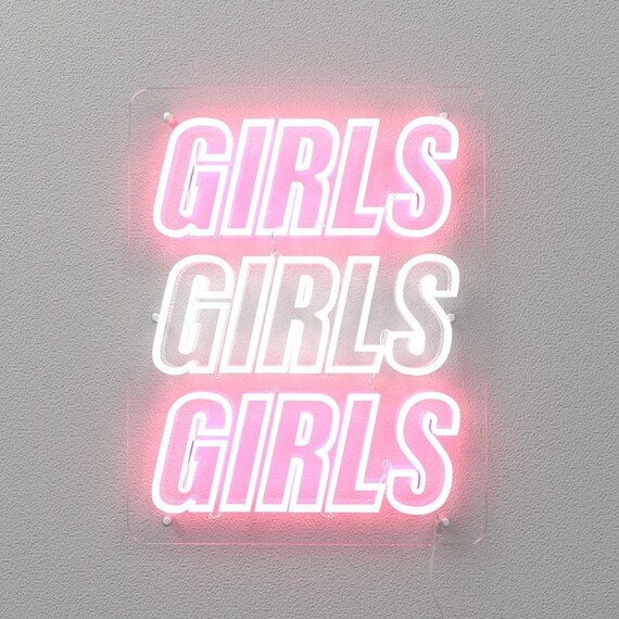 girls girls girls light up sign