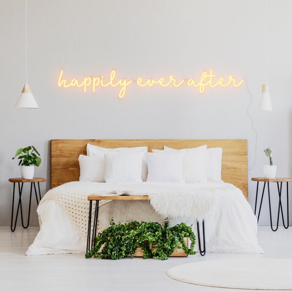 Happily Ever After Led Neon Sign Wedding Room Love Neon Light