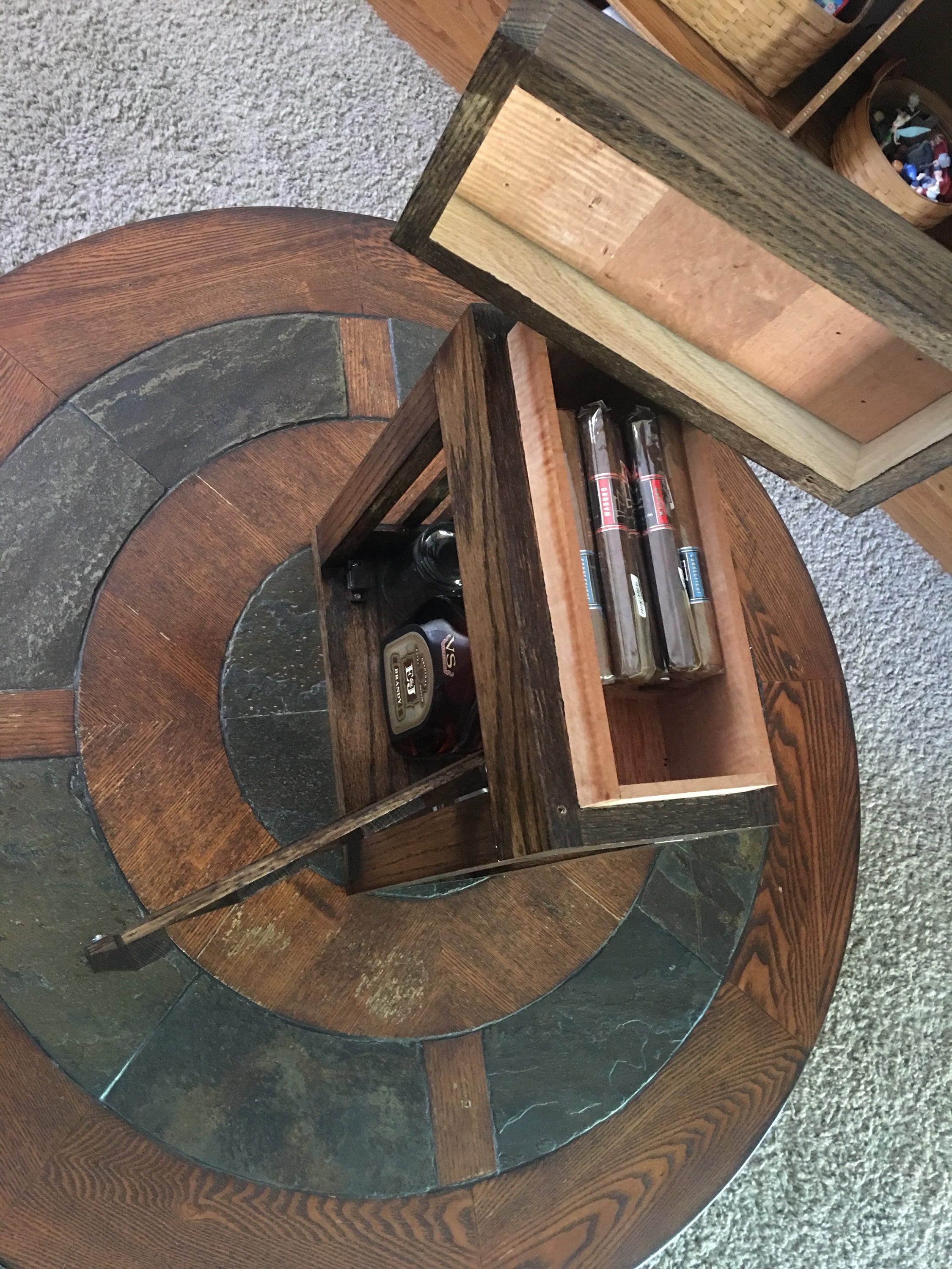 Humidor With Liquor Etsy