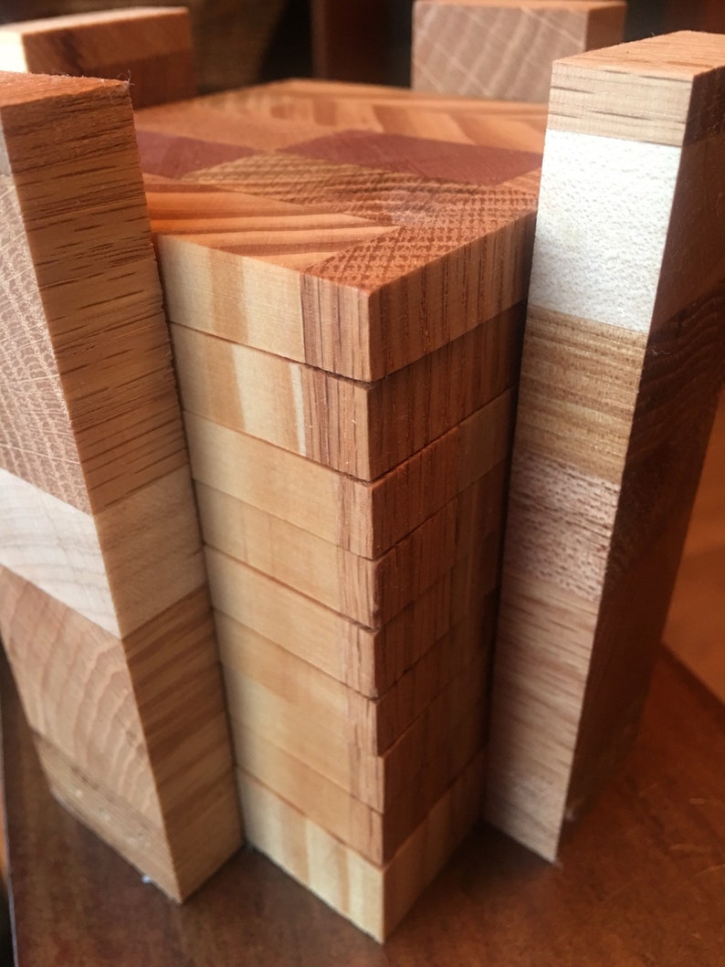 End Grain Coaster Set Etsy