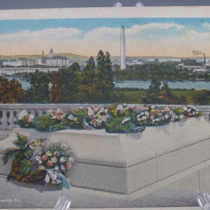 Tomb of Unknown Soldier, Arlington, VA. 1920s post card by B.S. Reynolds.