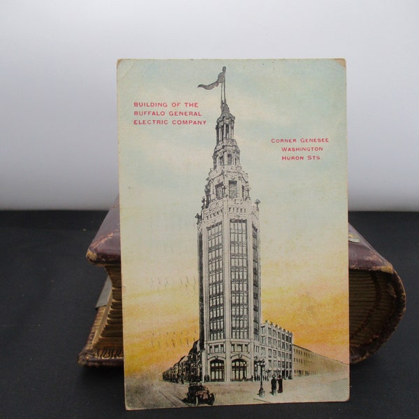 Building of the Buffalo General Electric Company. Post Card postmarked 1912, when the Tower was new!
