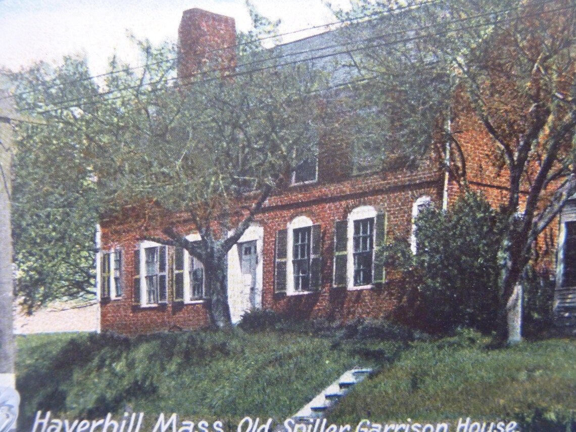 Haverhill Mass. Old Spiller Garrison House Antique Postcard Etsy