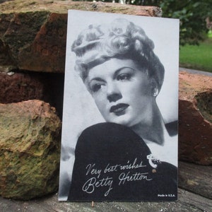 Actress Betty Hutton, Vintage Arcade Card, performer, actress,  vocalist, comedienne,  1940s early 1950s
