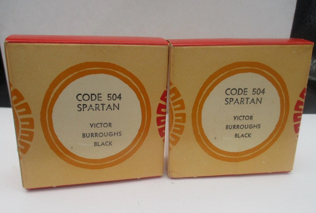 Two Vintage Burroughs Black Typewriter/adding Machine Ribbons From ...