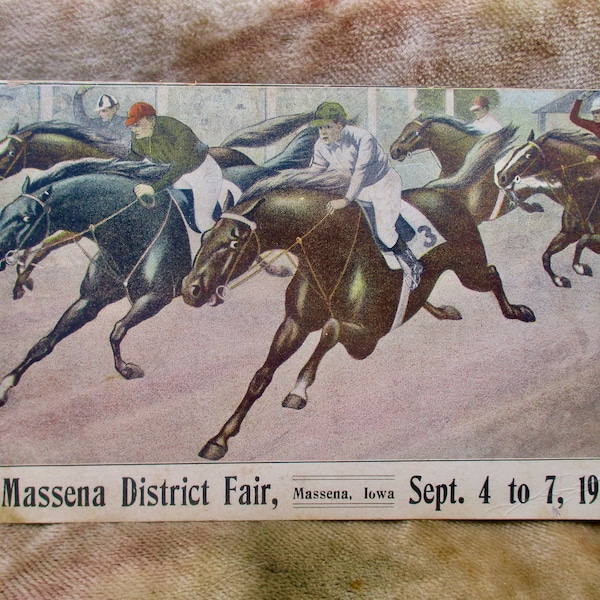 Iowa Horse Racing Horse Racing Post Cards - Etsy